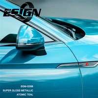 Rollo de pegatinas de vinilo para envolver coche atómico metálico súper brillante