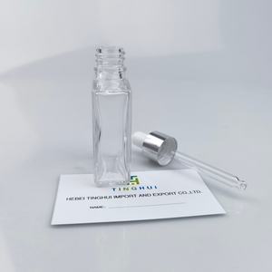 China Factory 15ml Clear Frosted Flat square <b>Bottle</b> 30ml Matte Black Flat square Essential Oil <b>Bottle</b> <b>50ml</b> 100ml Dropper Flask - Product Image 6