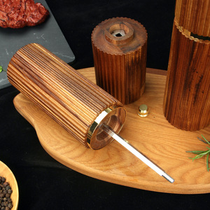 <span class=keywords><strong>Moulin</strong></span> à épices manuel Beeman en bois massif écologique, ensemble <span class=keywords><strong>moulin</strong></span> à sel et <span class=keywords><strong>poivre</strong></span> rechargeable avec cœurs en céramique/acier, réglage de la grosseur, noir - Product Image 6