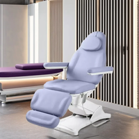 Table de massage électrique multifonctionnelle pour salon de beauté, design moderne et confortable, livraison rapide, pieds en métal, table de tatouage à 4 moteurs