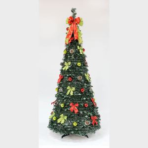 Árboles de Navidad Plegables Predecorados de 3 a 10 Pies, Fáciles de Montar, con Luces y Soporte, Árbol de Navidad Artificial como Regalo - Product Image 1