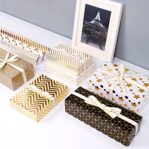 Papier cadeau classique à motifs géométriques en feuille d'or chaud pour emballer les cadeaux, les livres et les couvertures - Product Image 5