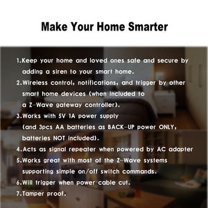 <span class=keywords><strong>Z</strong></span>-<span class=keywords><strong>wave</strong></span> Plus sistem keamanan rumah cerdas nirkabel, perlindungan keamanan pribadi dengan pengendali jarak jauh, sirene 120db portabel - Product Image 4