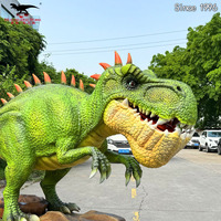 Modèle de dinosaure animatronique en silicone et métal de haute qualité, mignon et réaliste, avec son et mouvements, idéal pour les jardins d'enfants et les jeux en extérieur