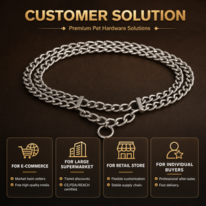 <span class=keywords><strong>Collier</strong></span> en Chaîne Métallique Premium Personnalisé pour <span class=keywords><strong>Chien</strong></span> avec Maillons Lisses, Anti-Rouille, Facile à Nettoyer et à Entretenir, Idéal pour les Promenades Quotidiennes et l'Entraînement Antidérapant - Product Image 1
