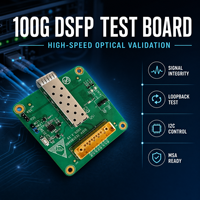 Carte de test DSFP 100G JXJY012-A/DSFP avec fonction de lecture DDM pour les tests de cohérence du signal des modules optiques des centres de données