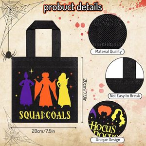 Vente en gros de fournitures d'emballage cadeau de fête réutilisables sac en <span class=keywords><strong>tissu</strong></span> non tissé dessin animé Halloween sac à main sac cadeau bonbons Biscuit - Product Image 6