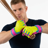 Guantes de Béisbol Profesionales de Cuero Vacuno de Primera Calidad, Guantes Deportivos de Bateo de Puño Corto, Duraderos y Cómodos para Entrenamiento de Béisbol