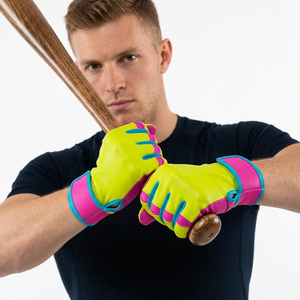 Guantes de Béisbol Profesionales de Cuero Vacuno de Primera Calidad, Guantes Deportivos de Bateo de Puño Corto, Duraderos y Cómodos para Entrenamiento de Béisbol - Product Image 1