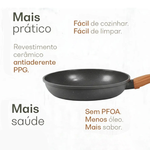 Juego de Ollas y Sartenes de Cerámica Moderna con Revestimiento de Mármol, Tapas de Vidrio, Asas de Baquelita, Antiadherente, 6 Piezas, de Aluminio, Compatible con Inducción - Product Image 6