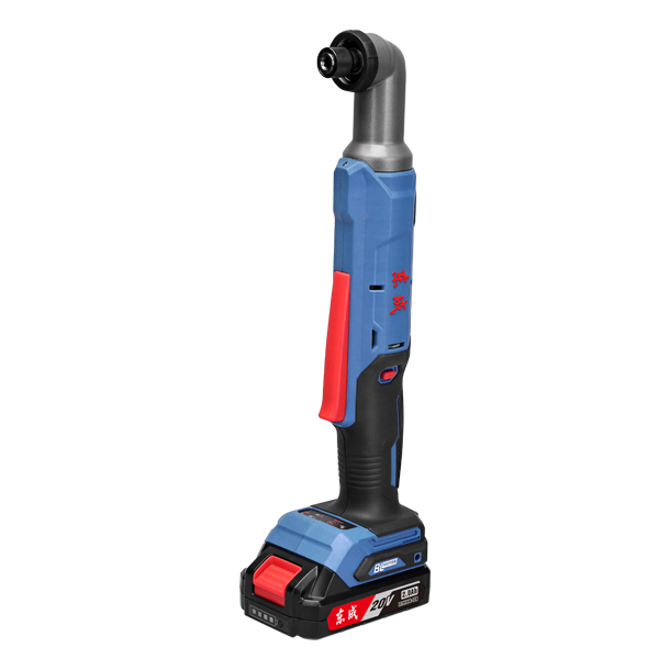 DongCheng Industrial DIY Cordless Brushless Right Angle Impact Screwdriver with 20V Lithium-Ion Battery for Efficient Fastening