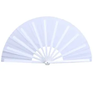 Make a Private Label Large Size 13 inch Personalized Kung Fu fan Bamboo Crafts Folding Hand Fan for disco