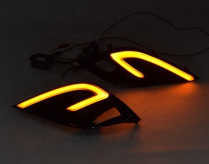 ไฟเดย์ไลท์ LED 3 สี สำหรับรถยนต์โตโยต้า แคมรี่ <span class=keywords><strong>ปี</strong></span> <span class=keywords><strong>2017</strong></span> 2018 2019 ไฟ DRL สีขาว ไฟเลี้ยวสีเหลือง ไฟตัดหมอกสีน้ำเงินกลางคืน - Product Image 2