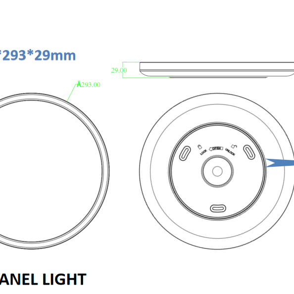 Круглый светодиодный потолочный светильник с регулируемой яркостью, 18 Вт, 2250 лм