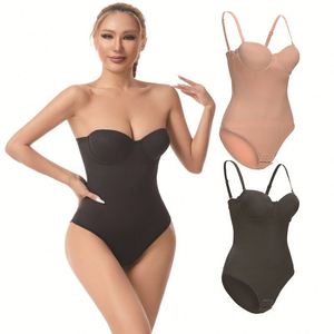 Seamless Control <strong>Bodysuit</strong> Bra <strong>Shapewear</strong> for Plus Size Women <strong>Strapless</strong> Design with Firm Tummy Control Panties - Product Image 1