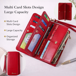 Portafoglio da Polso Lungo in Pelle RFID per <span class=keywords><strong>Donna</strong></span> OEM con Motivo Candy, Fodera in Poliestere, Design Grande Capacità, Servizio Logo Personalizzato - Product Image 1