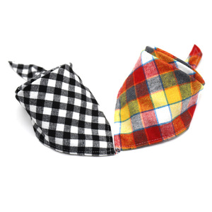 Christmas Pet Washable Triangle <strong>Plaid</strong> Pet Bandanas Adjustable Custom All Color <strong>Plaid</strong> Made Dog Scarf <strong>Bandana</strong> - Product Image 4
