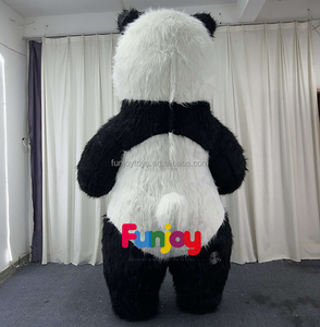 Disfraces de Panda inflable fiesta Cosplay disfraz de dibujos animados de Halloween mascota Panda adulto vestido divertido sin batería - Product Image 5