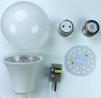 Skd 3w 5w 7w 9w 12w 15w 20w led ampoule lumières matière première B22 E27 pièces ampoule