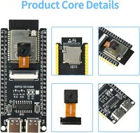Carte de développement ESP32-S3-CAM avec caméra OV3660 et module ESP32-S3-WROOM N16R8 double Type-C pour projets IoT/DIY/AI