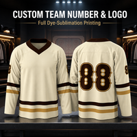 Jersey Hoki Kustom Logo Grosir Berkualitas Tinggi, Seragam Hoki Roller Pria, Jersey Hoki Sublimasi Pewarna untuk Pemain Hoki