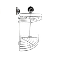 Lot de 2 étagères de douche d'angle portables noires en acier inoxydable avec fixation adhésive pour voyage, organisateur de douche en marbre, barre de tension en aluminium