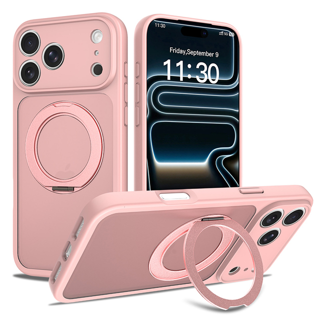 MOQ 500 Camera Protect Magnetic Phone Case With Ring Phone Holder for iPhone 18 ProMax 17 for Samsung S26 Shockproof Phone Cover