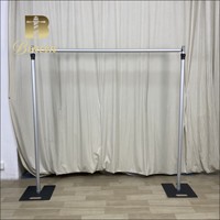 Toile de fond de mariage en gros d'usine ajuster la hauteur tuyau en aluminium et supports de drapé pour la décoration d'événement de cadre de toile de fond