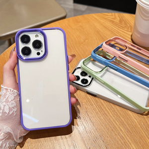 Funda de acrílico <span class=keywords><strong>transparente</strong></span> para teléfono móvil <span class=keywords><strong>iphone</strong></span>, <span class=keywords><strong>carcasa</strong></span> trasera de color caramelo para <span class=keywords><strong>iphone</strong></span> 11 12 13 14 Pro Max X XS Max XR 14 Plus <span class=keywords><strong>SE</strong></span> <span class=keywords><strong>2020</strong></span> - Product Image 4