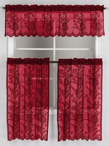 Ensemble de 3 cantonnières de rideaux de cuisine blancs transparents de 14 pouces pour l'habillage de fenêtre de cuisine - Product Image 5