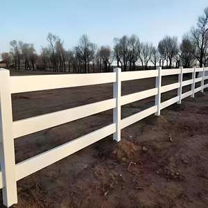 UV kháng 3 đường sắt PVC hàng rào Phụ kiện cho ngựa giá rẻ Trắng Nhựa Vinyl ngựa hàng rào cho thể thao hàng rào 3D mô hình bao gồm - Product Image 6