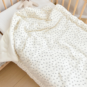 Couverture en mousseline de coton RTS pour bébé, couverture matelassée d'hiver pour lit de bébé, couverture douce et chaude en crêpe de coton pour tout-petit, pour nouveau-né - Product Image 3