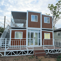 Maison conteneur en acier de luxe de 20 pieds de haute qualité, villa modulaire préfabriquée, conception de cabane, petite maison pour usage de bureau
