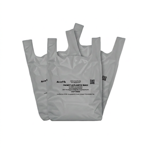 UKHI Biodegradable <b>Compostable</b> PBAT PLA Cornstarch Heat Seal Customizable 50 Micron Shopping Carry <b>Bag</b> - Product Image 2