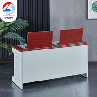 Nouveau bureau d'ordinateur moderne pour école/atelier avec écran LCD rabattable et hôte externe 011