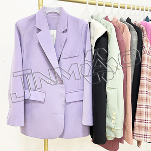 Vente chaude directe mode vert blazer femmes bureau d'affaires décontracté dame printemps costume haut vêtements d'occasion en balles mixtes - Product Image 2