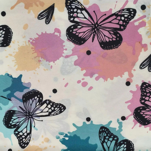 Tissu brossé artistique Butterfly - Shadow Ink-Splash. Ventes directes de l'usine principale. 80gsm, respirant. - Product Image 1