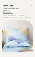 Set Sarung Bantal Anti Tungau Debu Motif Bunga Vintage dari Bambu dan Kayu, Ukuran 48x74cm, Penutup Amplop, untuk Anak-anak (Set Dua Buah)