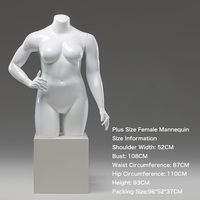 Maniquí de Exhibición de Ropa para Mujer, Talla Grande, con Glúteos Pronunciados, Modelo de Cuerpo Completo o Medio Cuerpo