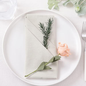 Serviette en lin classique fait à la main personnalisé imprimé brodé noir pléthore couleurs pour la maison avion mariage Table décor - Product Image 3