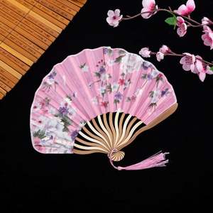 Abanicos Decorativos Japoneses para Novia, Hermosos Abanicos Plegables con Borlas, Abanico Pequeño de Bambú para Regalo de Boda - Product Image 3