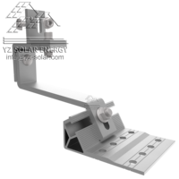 Support de panneau solaire YZ en aluminium anodisé argent naturel de haute qualité, crochet de toit double réglable pour toit en tuiles