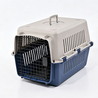 Cage de transport pour animaux de compagnie en plastique, portable, pour chat et chien, design ergonomique, ventilée, respirante, tendance