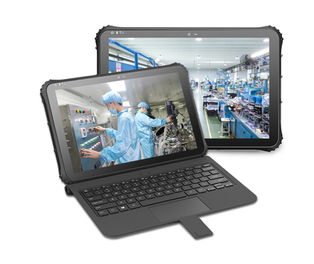 IP67 Industrial Rugged Tablet 12 Inch 5G Android 11 Intel Tablet with Keyboard 128GB NFC RJ45 RS232 Barcode Reader