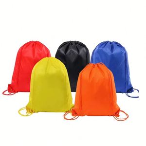 Custom Sports Advertising Nylon <b>Backpack</b> Bag Waterproof Shoulder Polyester Drawstring Bag for Sports and Shopping - Product Image 1
