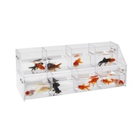 Petit aquarium pour poissons Betta, écologique, léger, multi-couches, en acrylique, pour intérieur/extérieur, 2,5 L, design démontable