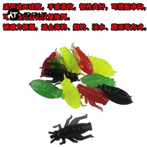 50 unids/bolsa al por mayor de agua dulce mar pesca insectos <span class=keywords><strong>Cricket</strong></span> señuelo cebo suave 2,1 cm 0,7g pesca biónico suave insecto cebo - Product Image 5
