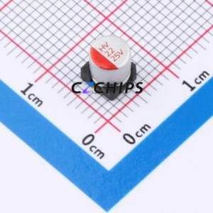 Condensador Sólido SMD HV1E226M0505PZ, D5xL5.8mm (Capacitancia: 22uF) (Precisión: 20%) (Voltaje Nominal: 25V) - Product Image 1