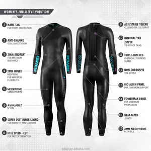 कारखाने Customize2-5MM पूर्ण आस्तीन आर्द्र/करोड़ ट्रिथलॉन चिकनी त्वचा सूट लंबे आस्तीन नियोप्रोन सर्फिंग तैराकी आर्द्र सूट - Product Image 3