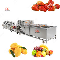 Gunstige Prijs Ultrasone Ozon Transportband Water Sproeien Groente Wasmachine Fruit En Groente Wasmachine